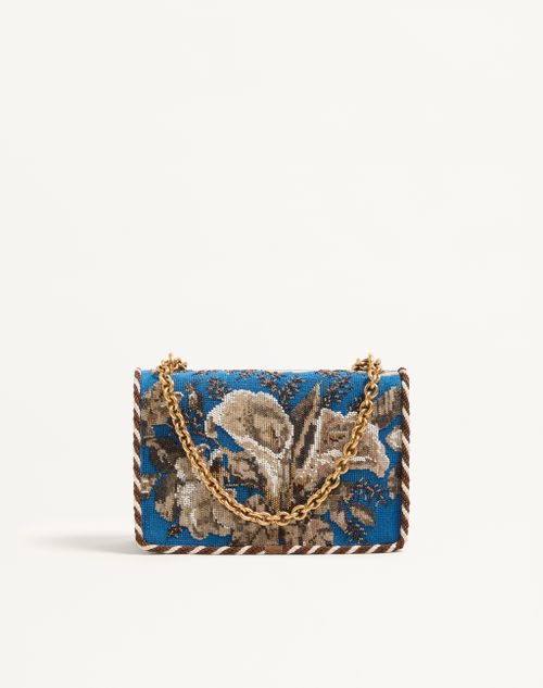 Valentino Garavani - Valentino Garavani Vain Embroidered Shoulder Bag - Multicolour/black - Woman - Shoulder Bags